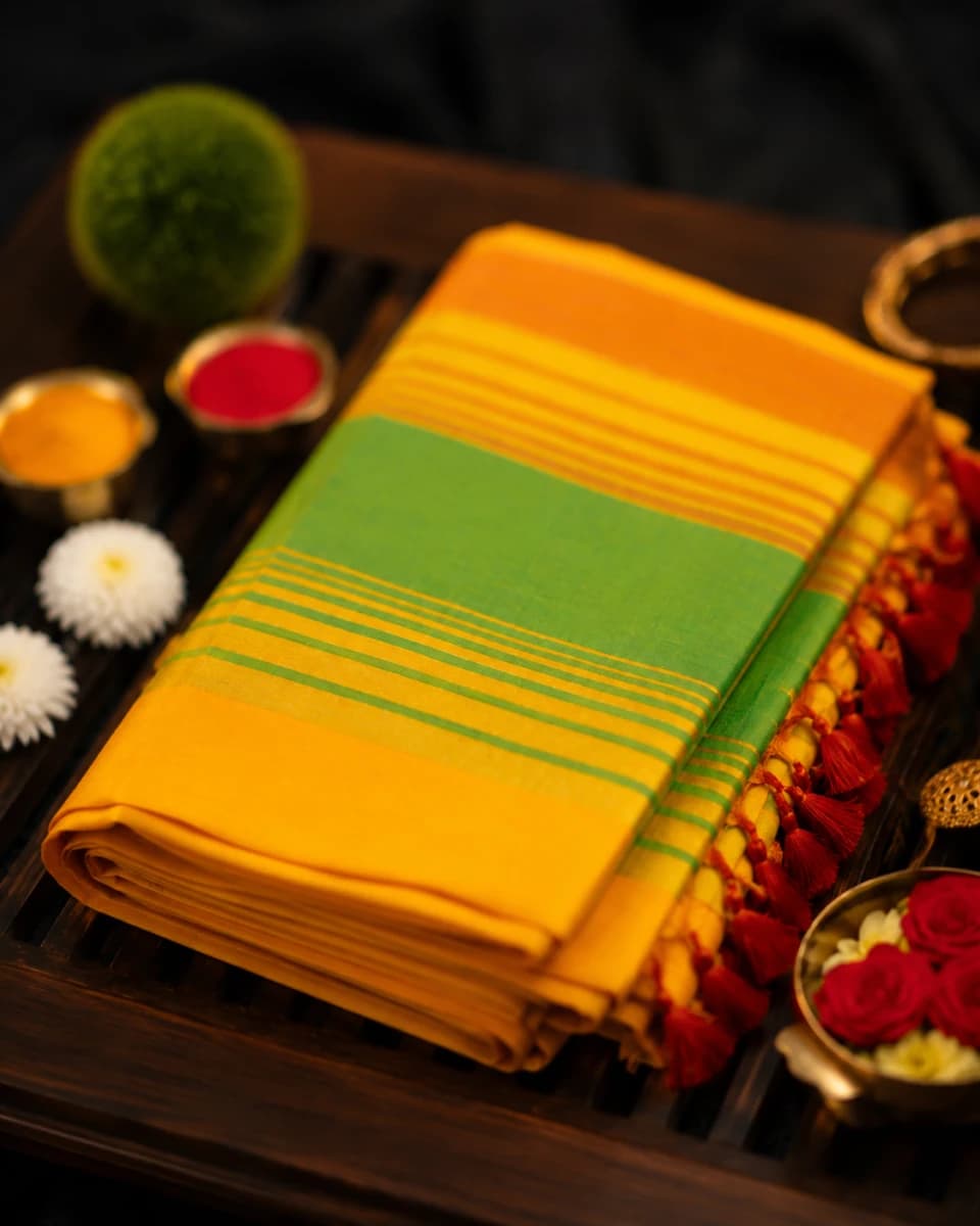 Classic Ivory Cotton Saree